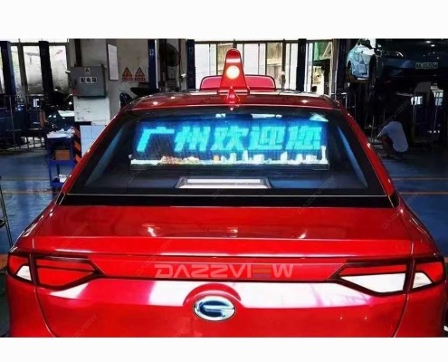 transparent car rear window LED